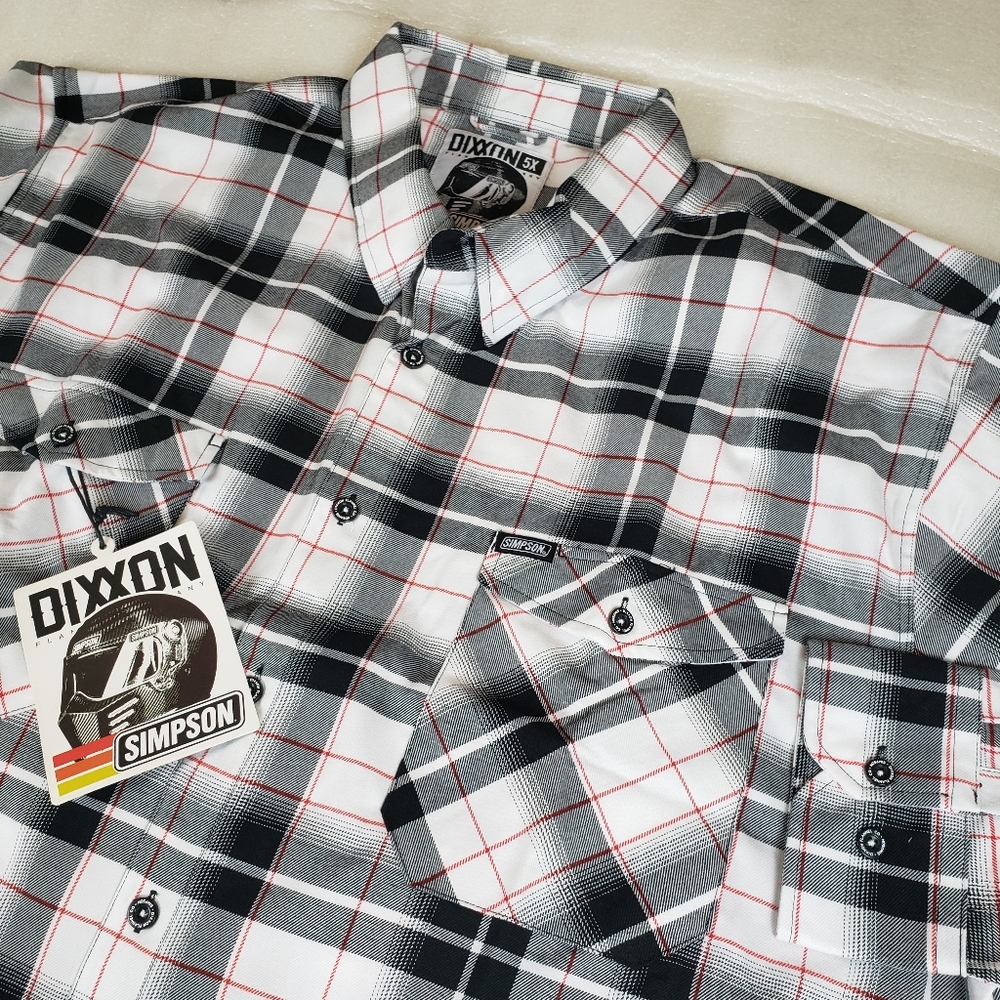 NWT Dixxon Men's 5X 5XL Simpson Flannel Shirt
